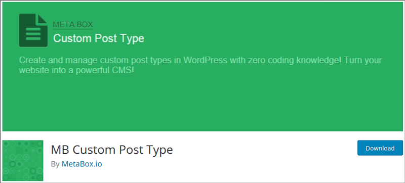 MB Custom Post Type