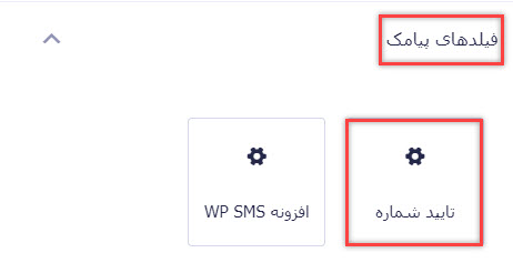 فیلد دریافت تاییدیه شماره موبایل