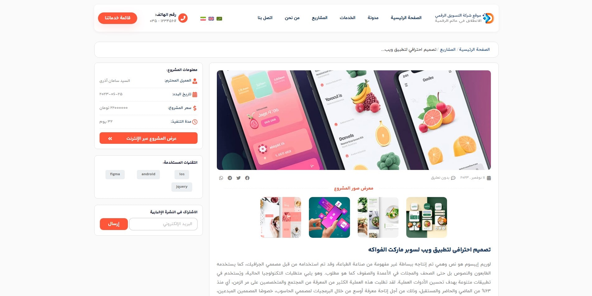 سایت آماده چند زبانه شرکت دیجیتال مارکتینگ