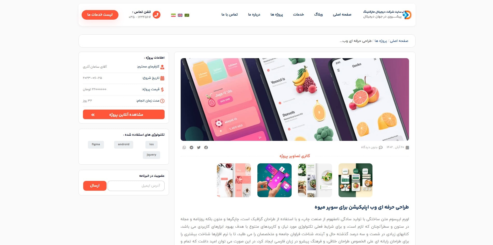 سایت آماده چند زبانه شرکت دیجیتال مارکتینگ